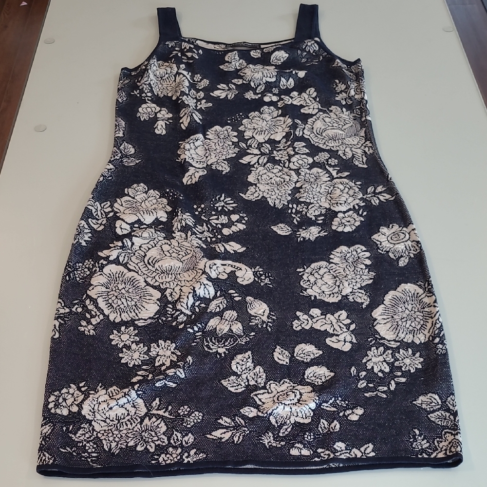 LIKE NEW Pervuian Connection Jackie Shift Floral Pima Cotton Sleeveless Dress